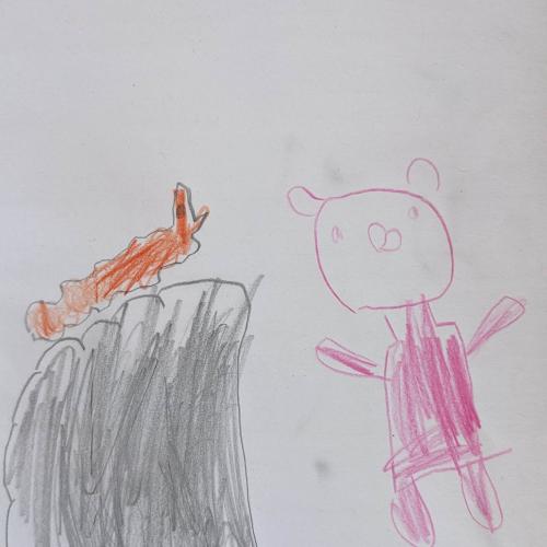 Kinderzeichnung zum Bilderbuch: DIe Torte ist weg