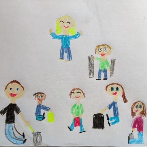 Zeichnung eines Kindes zum Stompworkshop